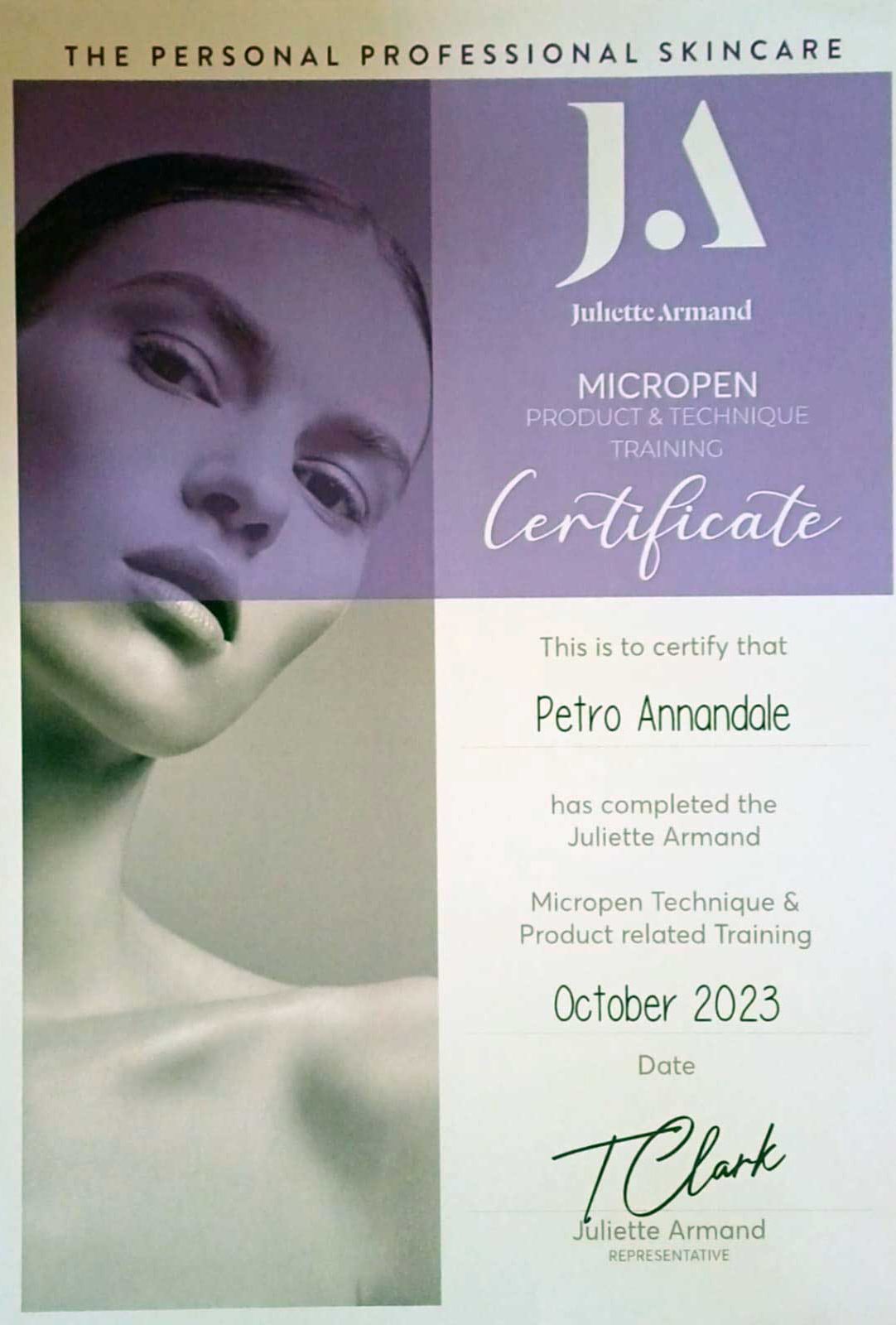 Micropen Certificate |Exclusive Image